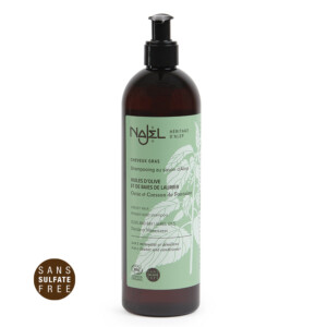 Shampooing au savon d'Alep certifié Cosmos Organic 500 ml cheveux gras
